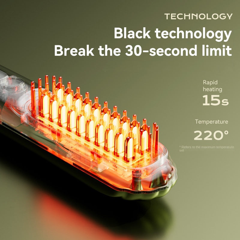 Smart Hair Straightener with Charging, Round Teeth No Damage to Hair, Constant Temperature Styling, Lazy Portable, Natural Volume Face Shaping Essential for Women's Travel