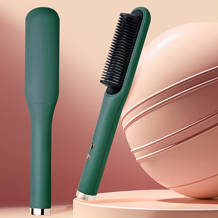 Brosse lissante électrique professionnelle, chauffage rapide, réglages de température, technologie ionique, poignée ergonomique