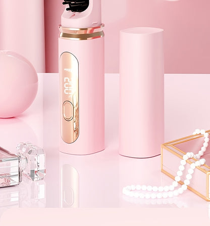 Rechargeable Wireless Hair Straightener & Curler - Gentle on Hair, Portable Styling Tool with USB Charging