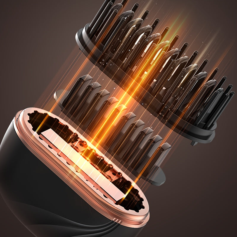 Compact Wireless Straightening Comb - Portable USB Charging Travel Essential, 3-Temperature Control, Copper Heating Plates for Smooth Styling, Portable Hair Styler | Fashionable Modern Design | Mini Hair Straightener