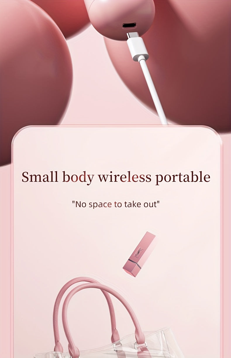 Portable Cordless Hair Straightener Comb - Negative Ion Technology, 30W Fast Hair Straightening, Rechargeable USB-Powered Mini Styling Tool for Dorm, Travel & Home Use (Pink), Sleek Handle Design, Ergonomic Grip, Protective C