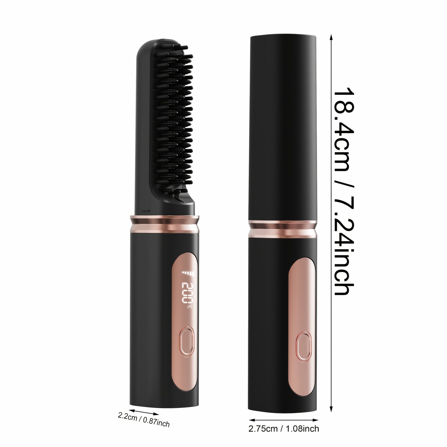 Rechargeable Wireless Hair Straightener & Curler - Gentle on Hair, Portable Styling Tool with USB Charging