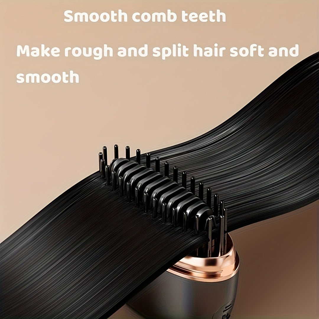 Mini Cordless Hair Straightener Comb for Bangs - Portable, Rechargeable USB, One-Button Operation, Maximum Temperature 200°C/392°F, Ideal for Styling Short Hair, Styling Hair Accessory | Modern Hair Styling | Compact Design