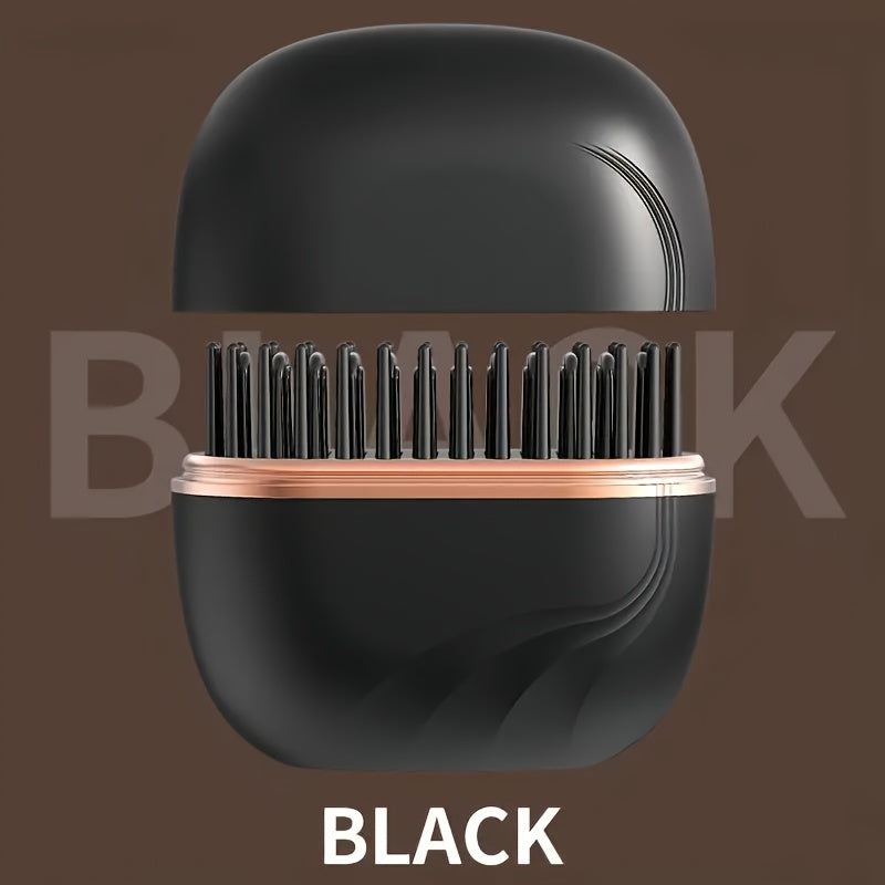 Compact Wireless Straightening Comb - Portable USB Charging Travel Essential, 3-Temperature Control, Copper Heating Plates for Smooth Styling, Portable Hair Styler | Fashionable Modern Design | Mini Hair Straightener