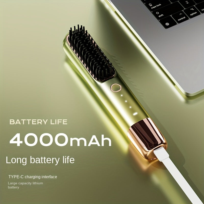 Smart Hair Straightener with Charging, Round Teeth No Damage to Hair, Constant Temperature Styling, Lazy Portable, Natural Volume Face Shaping Essential for Women's Travel
