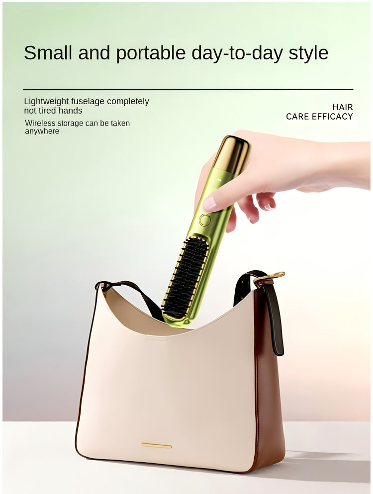 Smart Hair Straightener with Charging, Round Teeth No Damage to Hair, Constant Temperature Styling, Lazy Portable, Natural Volume Face Shaping Essential for Women's Travel
