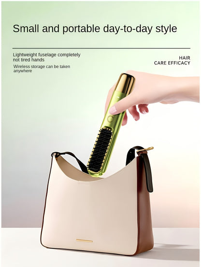Smart Hair Straightener with Charging, Round Teeth No Damage to Hair, Constant Temperature Styling, Lazy Portable, Natural Volume Face Shaping Essential for Women's Travel