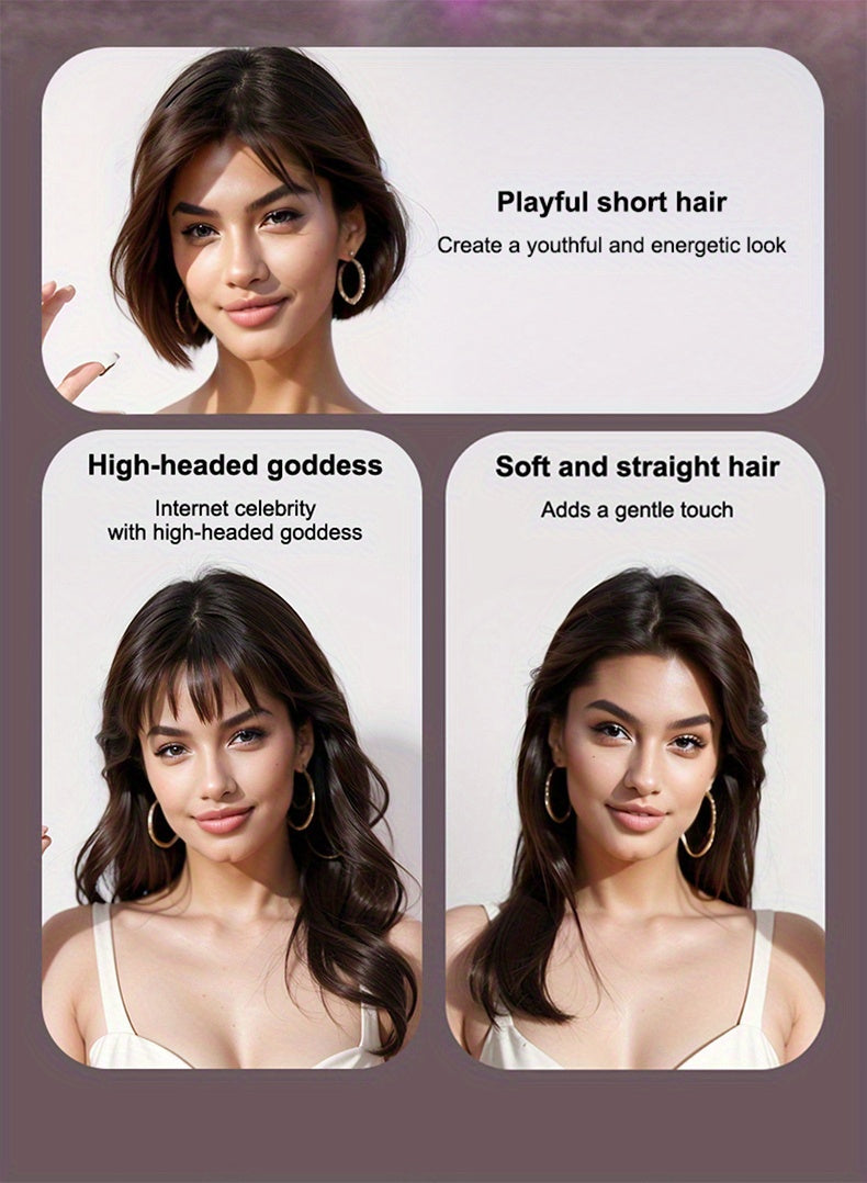 Portable Wireless Straightening Brush Type-C Quick Charge & Seat Charge Double Charging LCD Screen Display Constant Temperature Portable Styling Tool 2600/3200mAh Lithium Batter