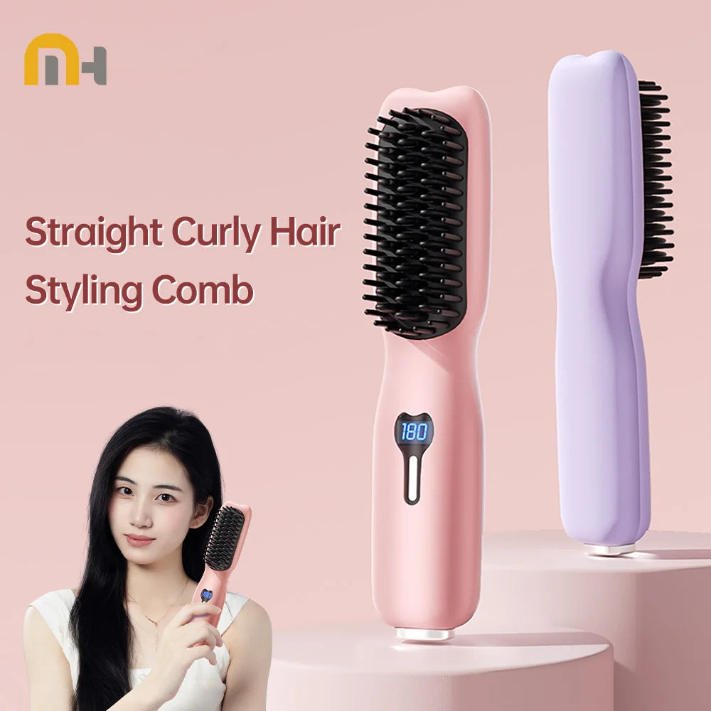 Hair Straightener Electric  Combs Multifunctional Straight Comb Professional Negative Ion Anti-Scalding Hair Styling