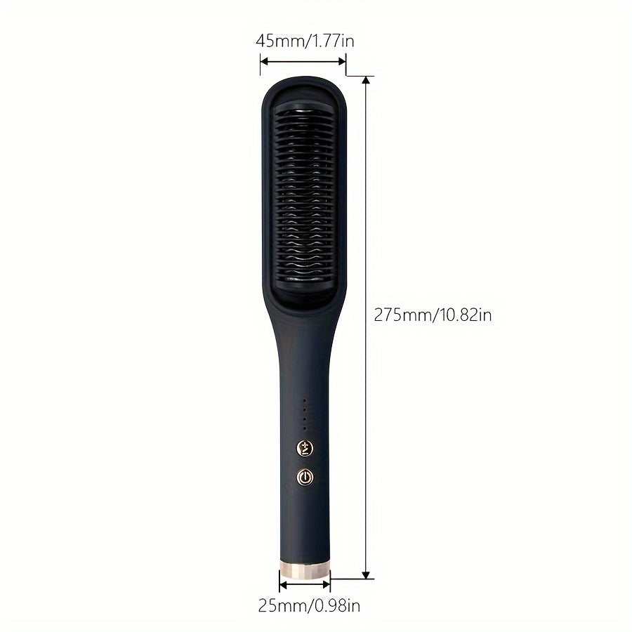 Brosse lissante électrique professionnelle, chauffage rapide, réglages de température, technologie ionique, poignée ergonomique