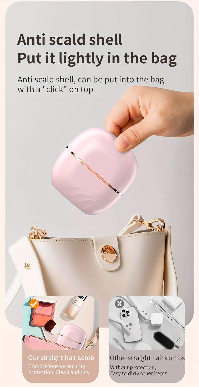Mini portable hair straightener with adjustable temperature for travel