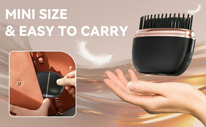 Mini Cordless Hair Straightener Comb for Bangs - Portable, Rechargeable USB, One-Button Operation, Maximum Temperature 200°C/392°F, Ideal for Styling Short Hair, Styling Hair Accessory | Modern Hair Styling | Compact Design