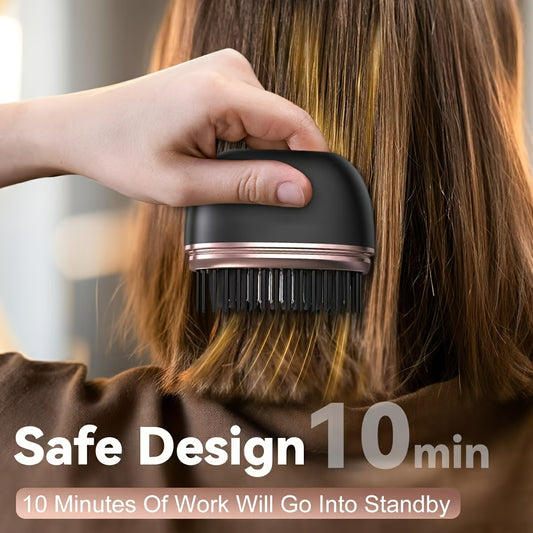 Mini Cordless Hair Straightener Comb for Bangs - Portable, Rechargeable USB, One-Button Operation, Maximum Temperature 200°C/392°F, Ideal for Styling Short Hair, Styling Hair Accessory | Modern Hair Styling | Compact Design
