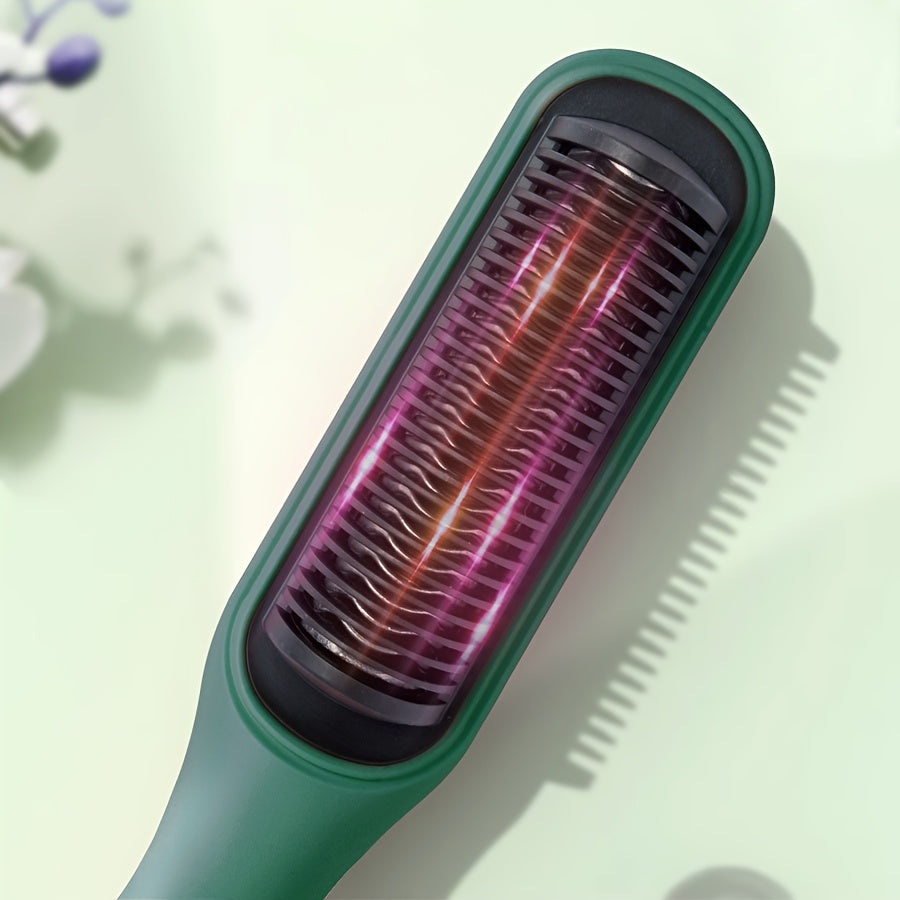 Brosse lissante électrique professionnelle, chauffage rapide, réglages de température, technologie ionique, poignée ergonomique