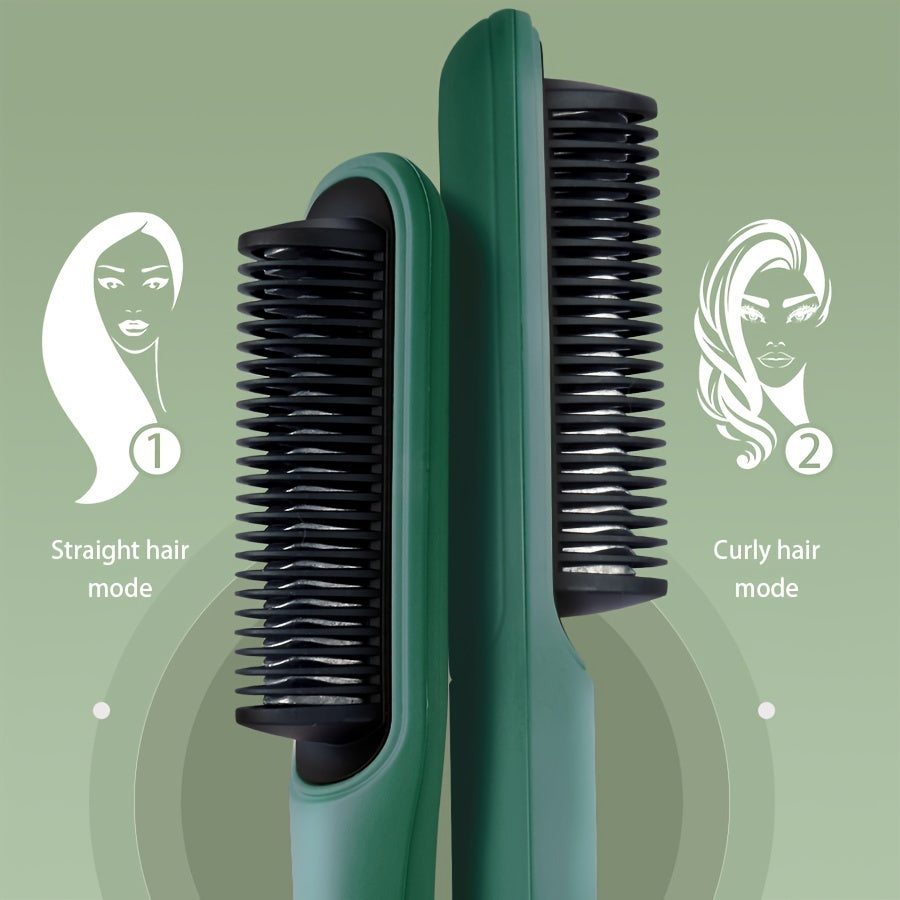 Brosse lissante électrique professionnelle, chauffage rapide, réglages de température, technologie ionique, poignée ergonomique