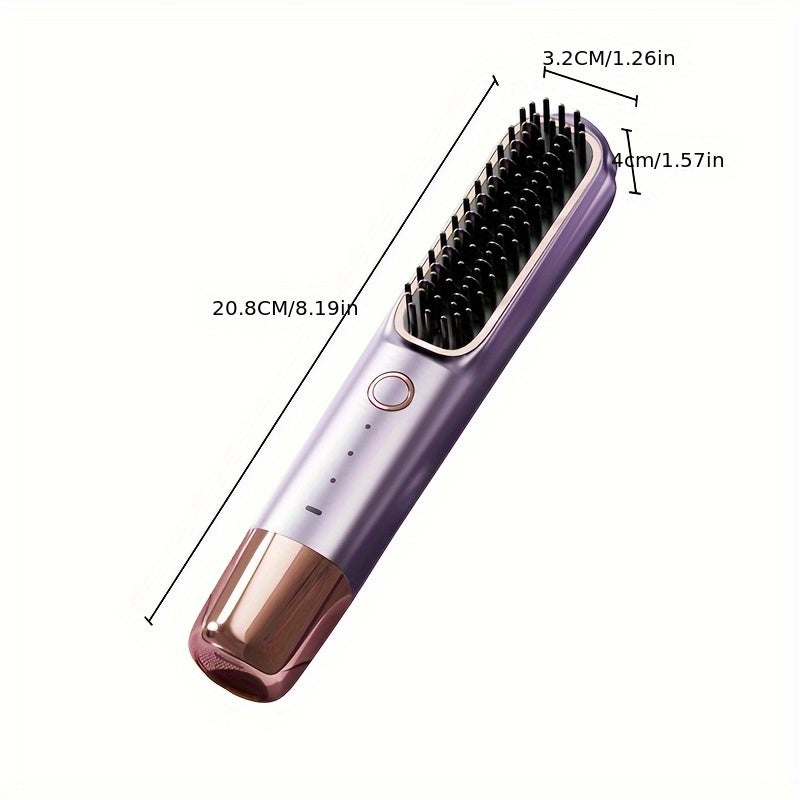 Smart Hair Straightener with Charging, Round Teeth No Damage to Hair, Constant Temperature Styling, Lazy Portable, Natural Volume Face Shaping Essential for Women's Travel
